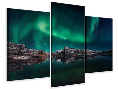 modern-3-piece-canvas-print-lofoten-aurora-reflection