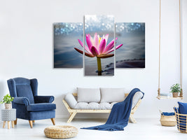 modern-3-piece-canvas-print-lotus-in-the-morning-dew