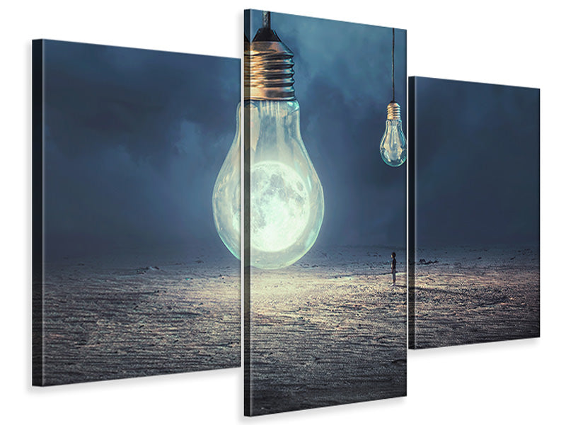 modern-3-piece-canvas-print-moon-lamp