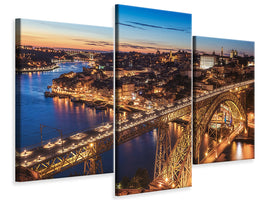 modern-3-piece-canvas-print-portugal-porto-blue-hour