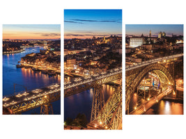 modern-3-piece-canvas-print-portugal-porto-blue-hour