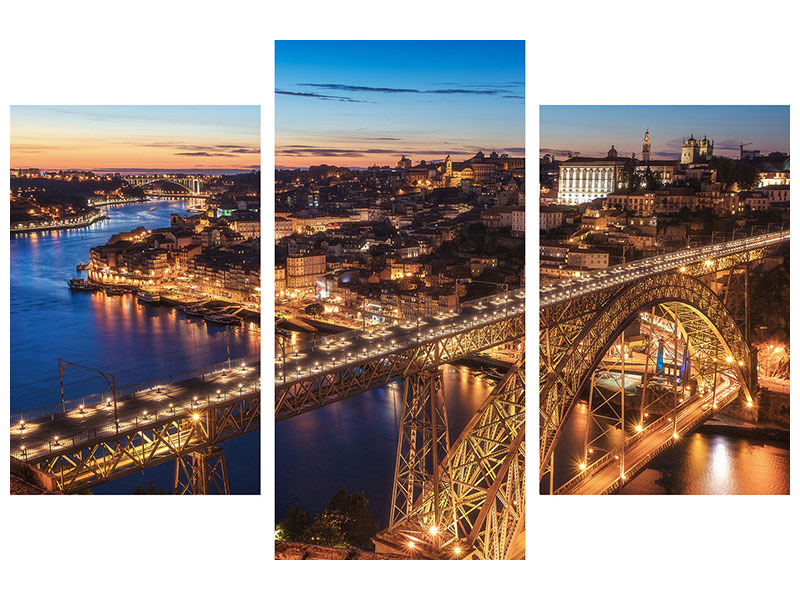 modern-3-piece-canvas-print-portugal-porto-blue-hour