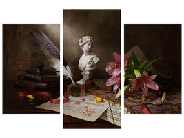 modern-3-piece-canvas-print-still-life-with-lily-and-bust