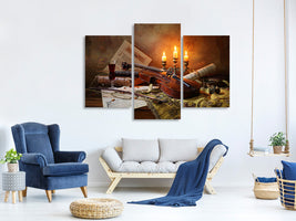 modern-3-piece-canvas-print-still-life-with-violin-and-candles