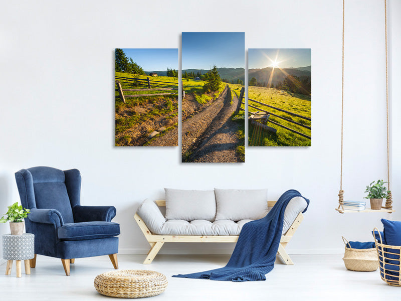 modern-3-piece-canvas-print-sunrise-at-mountain