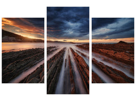 modern-3-piece-canvas-print-zumaia-flysch-vi