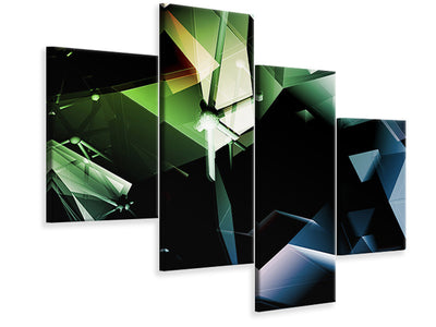 modern-4-piece-canvas-print-3d-polygon