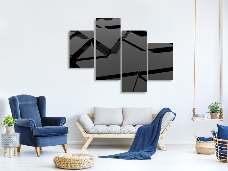 modern-4-piece-canvas-print-3d-triangular-surfaces