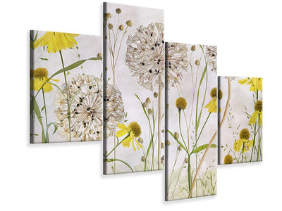 modern-4-piece-canvas-print-alliums-and-heleniums
