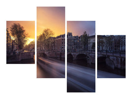 modern-4-piece-canvas-print-amsterdam-keizersgracht