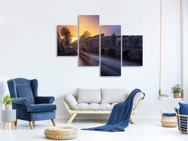 modern-4-piece-canvas-print-amsterdam-keizersgracht