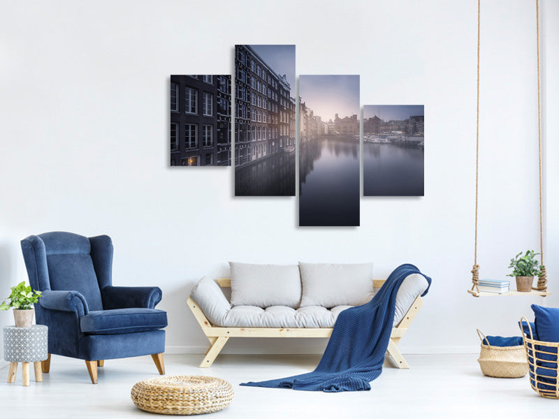 modern-4-piece-canvas-print-amsterdam-morning-iii