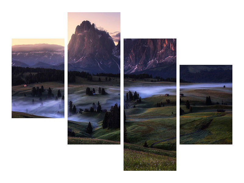 modern-4-piece-canvas-print-an-alpine-morning