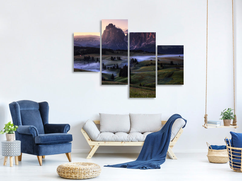 modern-4-piece-canvas-print-an-alpine-morning