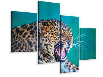 modern-4-piece-canvas-print-attention-leopard