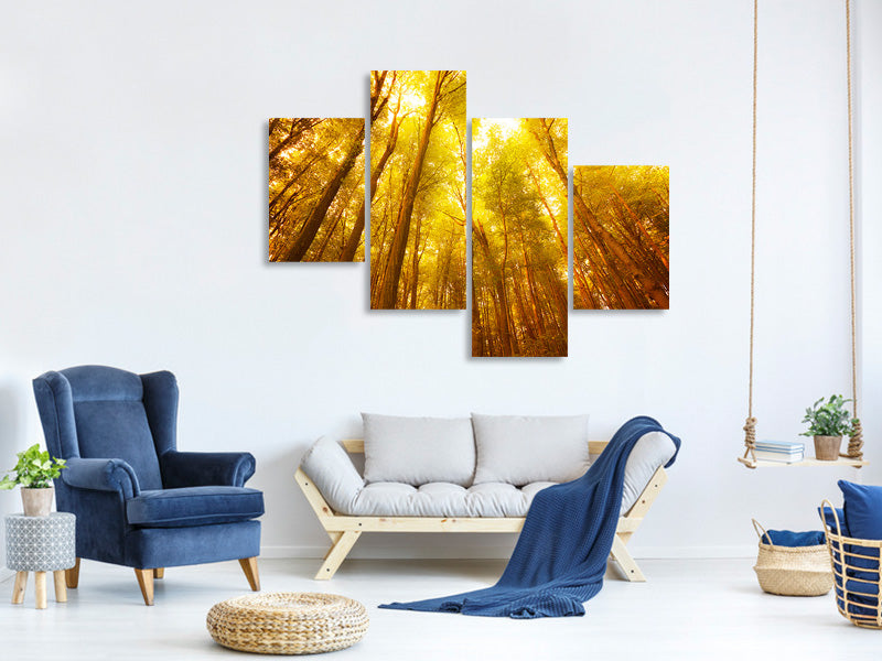 modern-4-piece-canvas-print-autumn-forest