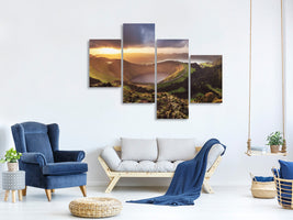 modern-4-piece-canvas-print-azores-sete-cidades-sunset-panorama