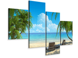 modern-4-piece-canvas-print-beach-paradise-ii