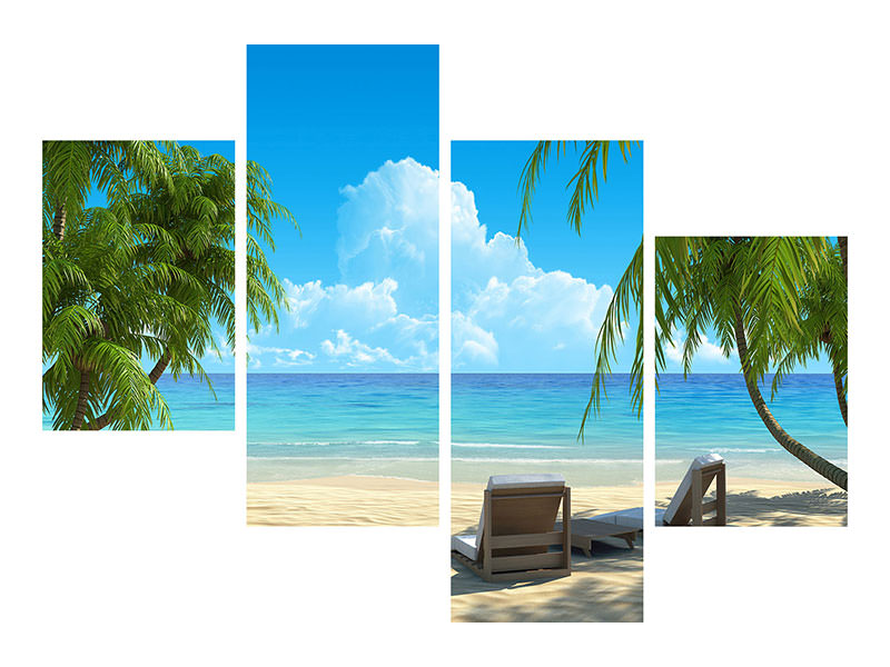 modern-4-piece-canvas-print-beach-paradise-ii