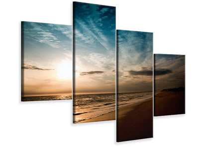 modern-4-piece-canvas-print-beach-walk-d