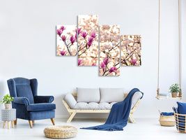 modern-4-piece-canvas-print-beautiful-magnolia-xl