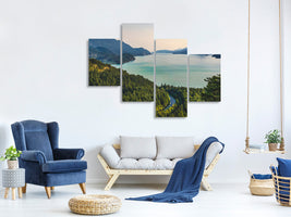 modern-4-piece-canvas-print-best-view-of-the-mountain-lake
