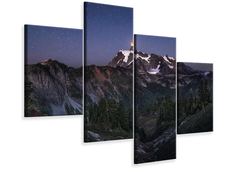 modern-4-piece-canvas-print-blood-moon-over-mt-shuksan