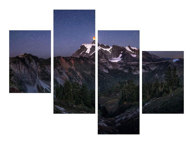 modern-4-piece-canvas-print-blood-moon-over-mt-shuksan