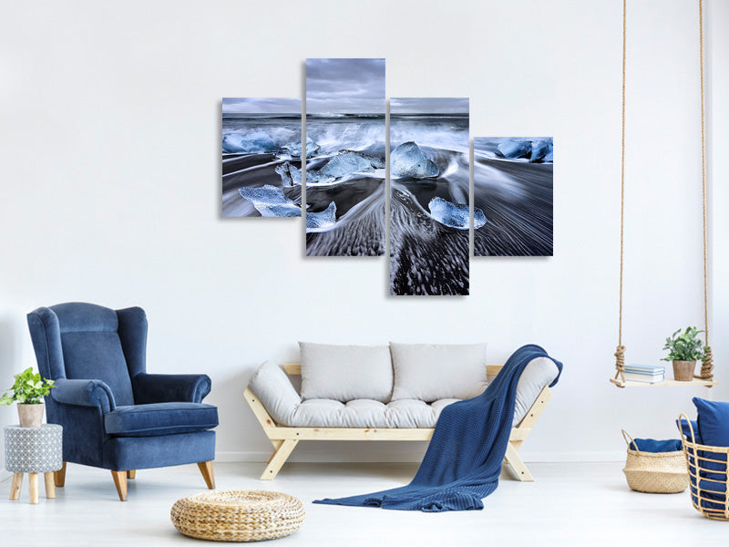 modern-4-piece-canvas-print-blue-diamonds