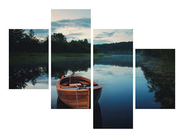 modern-4-piece-canvas-print-boat-in-fog