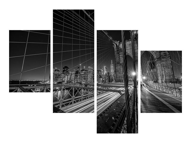 modern-4-piece-canvas-print-brooklyn-bridge-lights