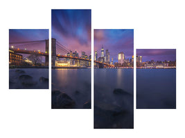 modern-4-piece-canvas-print-brooklyn-dusk