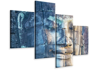 modern-4-piece-canvas-print-buddha-in-rock