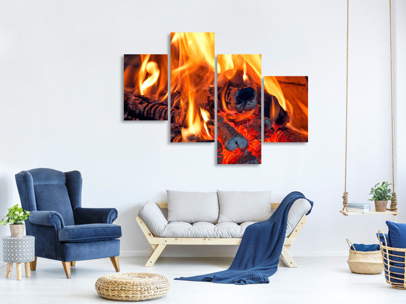 modern-4-piece-canvas-print-campfire