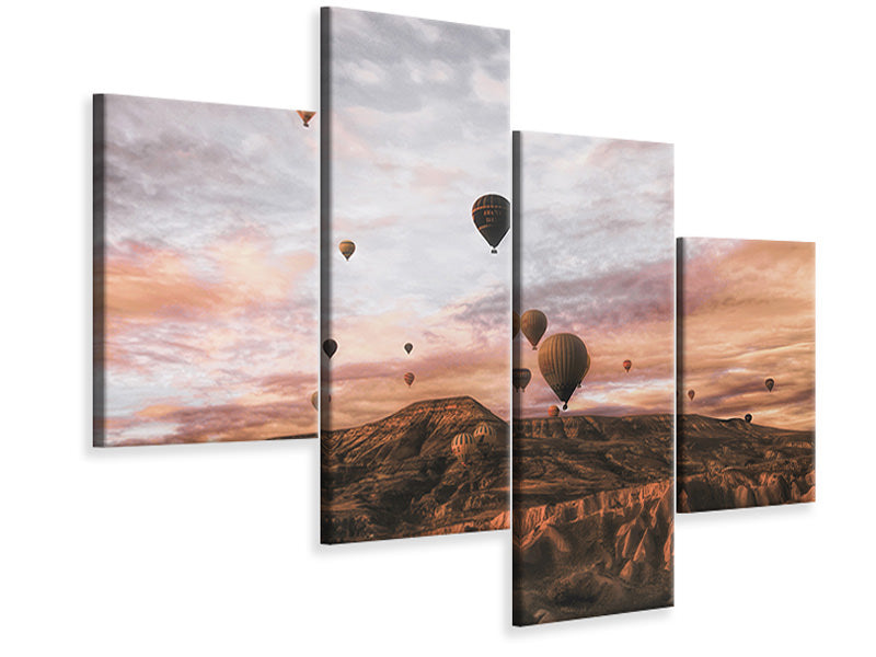 modern-4-piece-canvas-print-cappodocia-hot-air-balloon