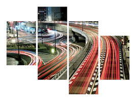 modern-4-piece-canvas-print-chaotic-traffic