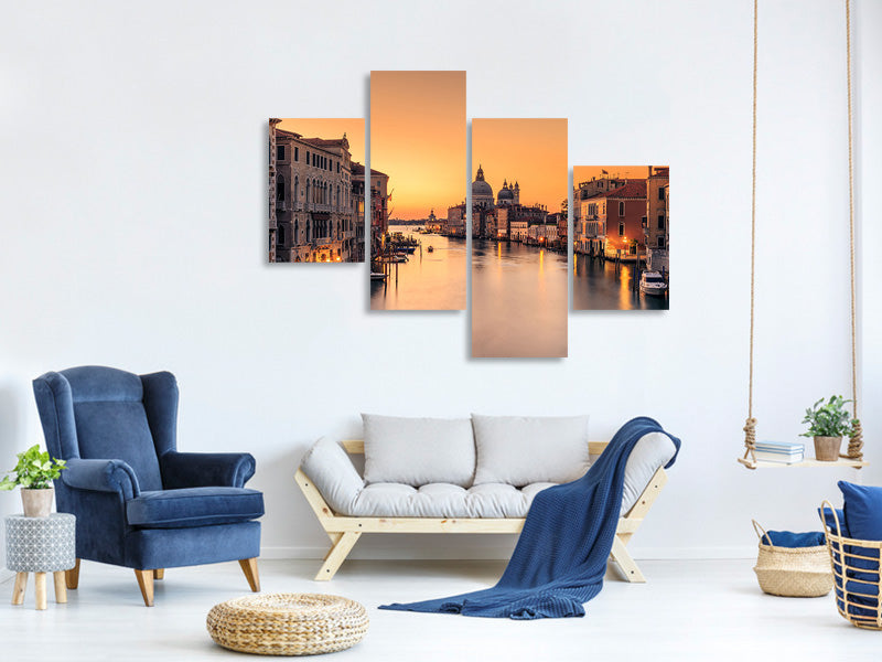 modern-4-piece-canvas-print-dawn-on-venice