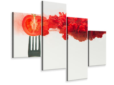 modern-4-piece-canvas-print-disintegrated-tomato