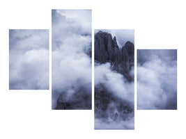 modern-4-piece-canvas-print-drama-in-the-mountains