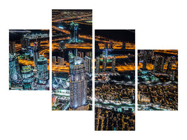 modern-4-piece-canvas-print-dubai-night