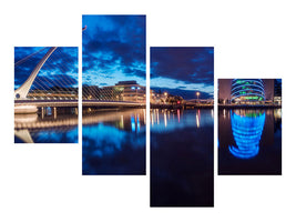 modern-4-piece-canvas-print-dublin-samuel-beckett-bridge