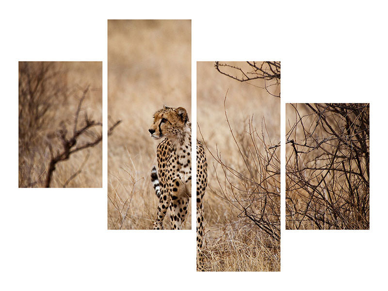 modern-4-piece-canvas-print-elegant-cheetah