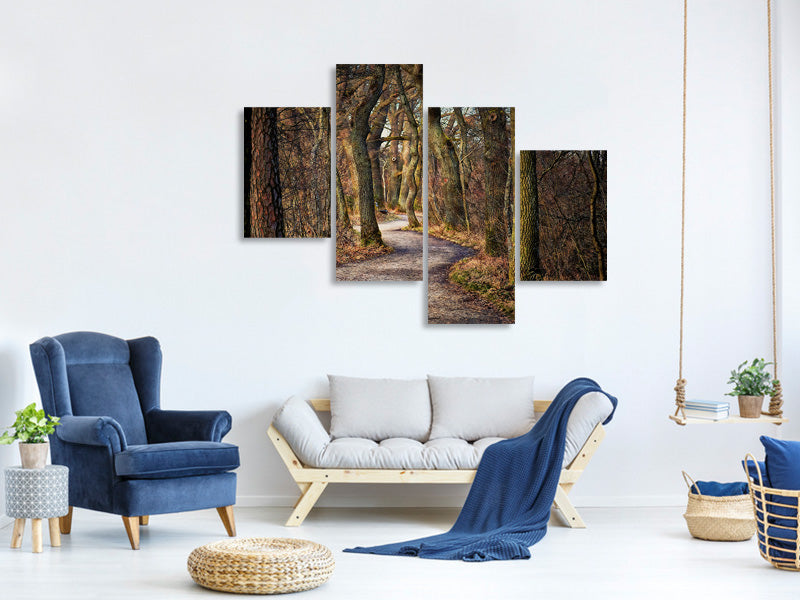 modern-4-piece-canvas-print-enchanted-forest