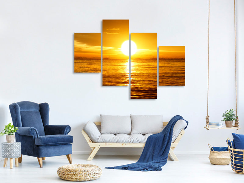 modern-4-piece-canvas-print-fantastic-sunset