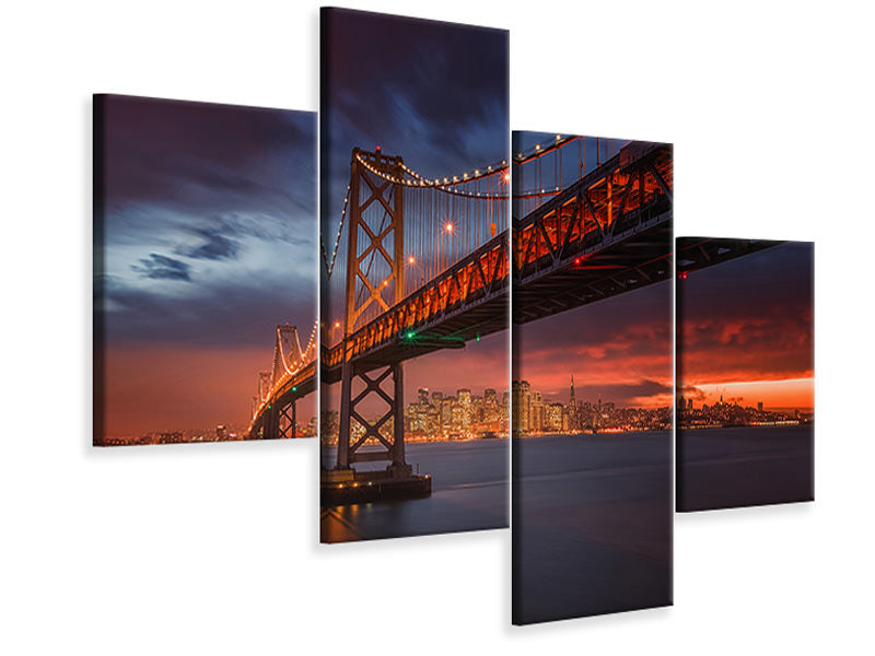 modern-4-piece-canvas-print-fire-over-san-francisco