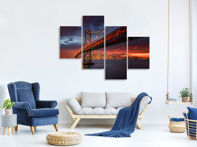 modern-4-piece-canvas-print-fire-over-san-francisco