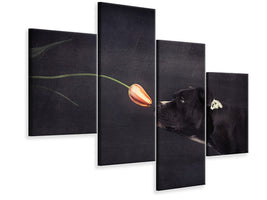 modern-4-piece-canvas-print-first-approach-hildegard-and-the-tulip