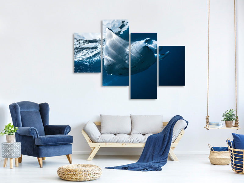 modern-4-piece-canvas-print-flying-manta-ray