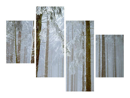 modern-4-piece-canvas-print-forest-in-winter