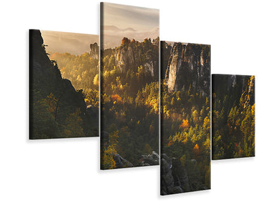 modern-4-piece-canvas-print-forest-whispers